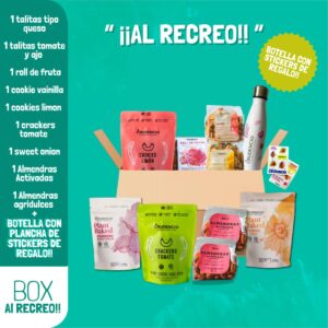 BOX AL RECREO CON BOTELLA DE 750ML DE REGALO