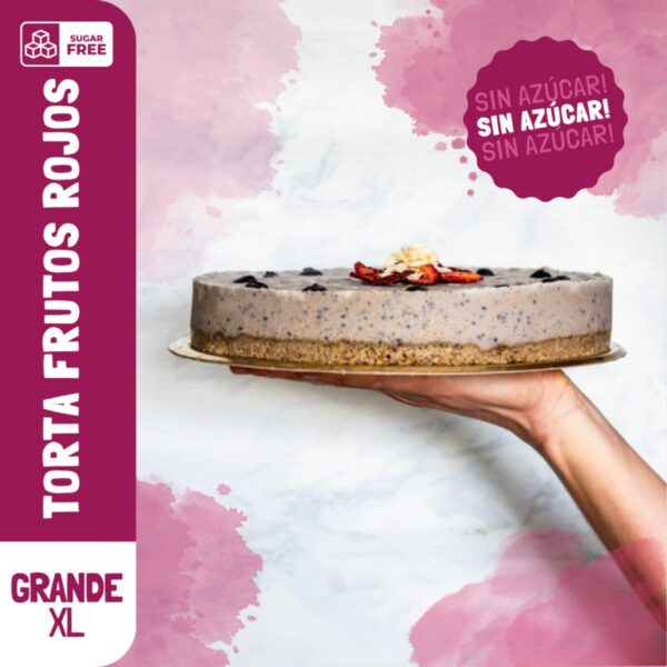 TORTA FRUTOS ROJOS GRANDE SIN AZUCAR