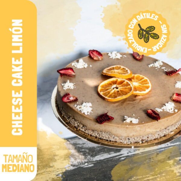 TORTA CHEESE CAKE LIMÓN MEDIANA DATILES