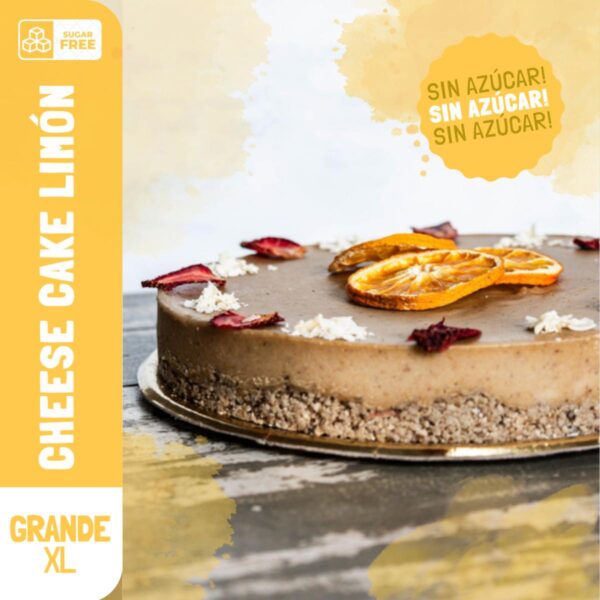 TORTA CHEESE CAKE LIMÓN GRANDE SIN AZUCAR