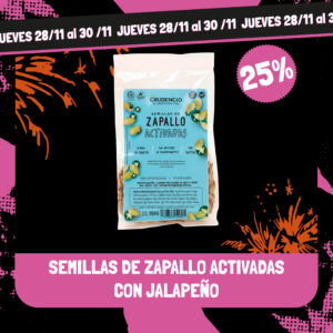 SEMILLAS DE ZAPALLO ACTIVADAS CON JALAPEÑO