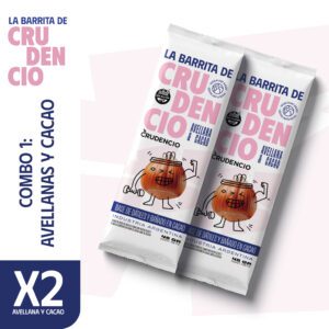 COMBO 1 La barrita de crudencio avellana y cacao x2