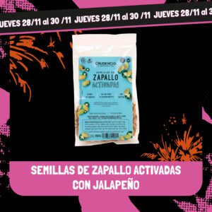 SEMILLAS DE ZAPALLO ACTIVADAS CON JALAPEÑO