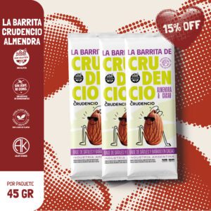 LA BARRITA DE CRUDENCIO ALMENDRA Y CACAO X3